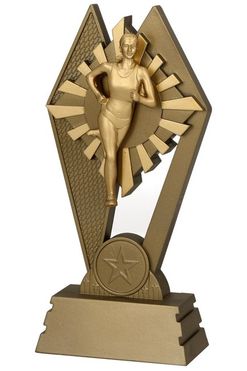 Futó női figura arany 17,5 cm