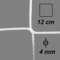 Csomómentes 4 mm -es háló, szem 12 cm, fehér