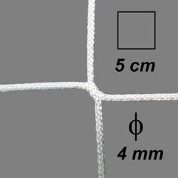 Csomómentes 4 mm -es háló, szem 5 cm, fehér
