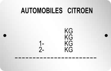Citroen AUTOMOBILES 2 gyártási lemez