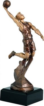 Basketbal figura M-24,5 cm bronz