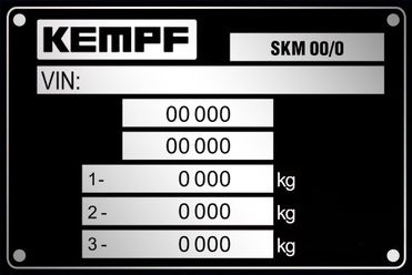 KEMPF gyártási lemez
