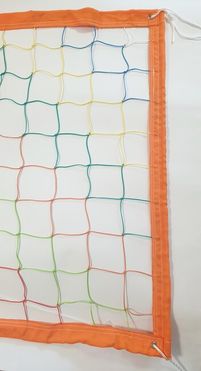 Strandröplabda háló 4 kötővel - narancssárga 2mm fonálból 10cm lyuknagysággal