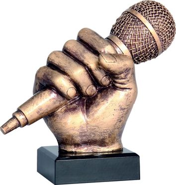 Öntött mikrofon figura 14 cm