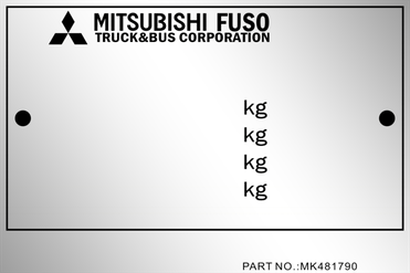 MITSUBISHI FUSO gyártási lemez