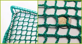 Rakományrögzítő háló 3,5x7m,2cm szem, 2,5 mm zöld